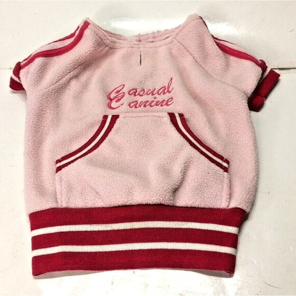 Casual Canine Dog Sweater Sweatshirt Pink Sporty 13 In Long  22 In Around *L - Picture 1 of 6